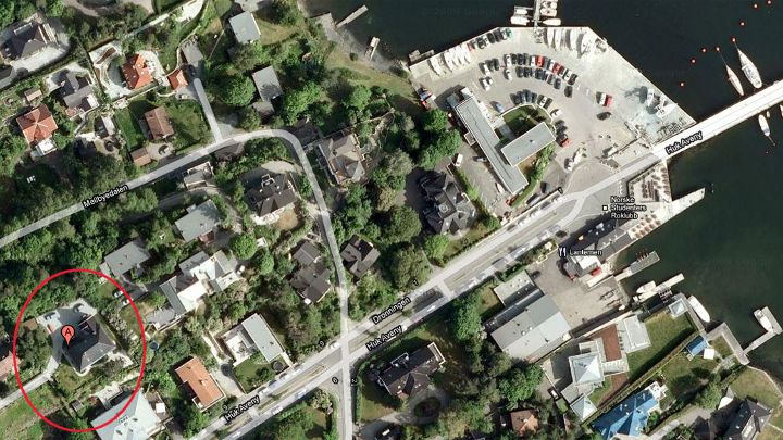 Astrups hus på Huk Terrasse mangler strandlinje,